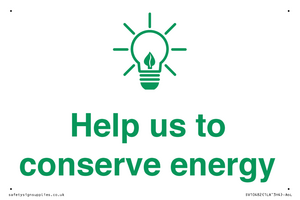 Help us to conserve energy 